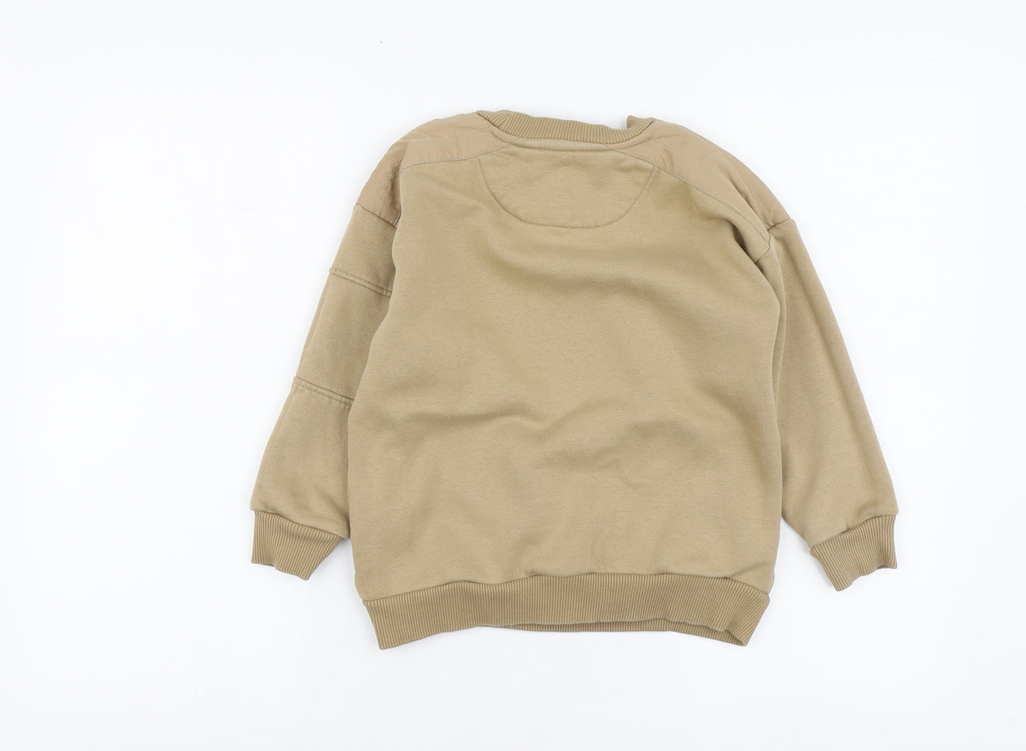 NEXT Boys Beige Cotton Pullover Hoodie Size 7 Years