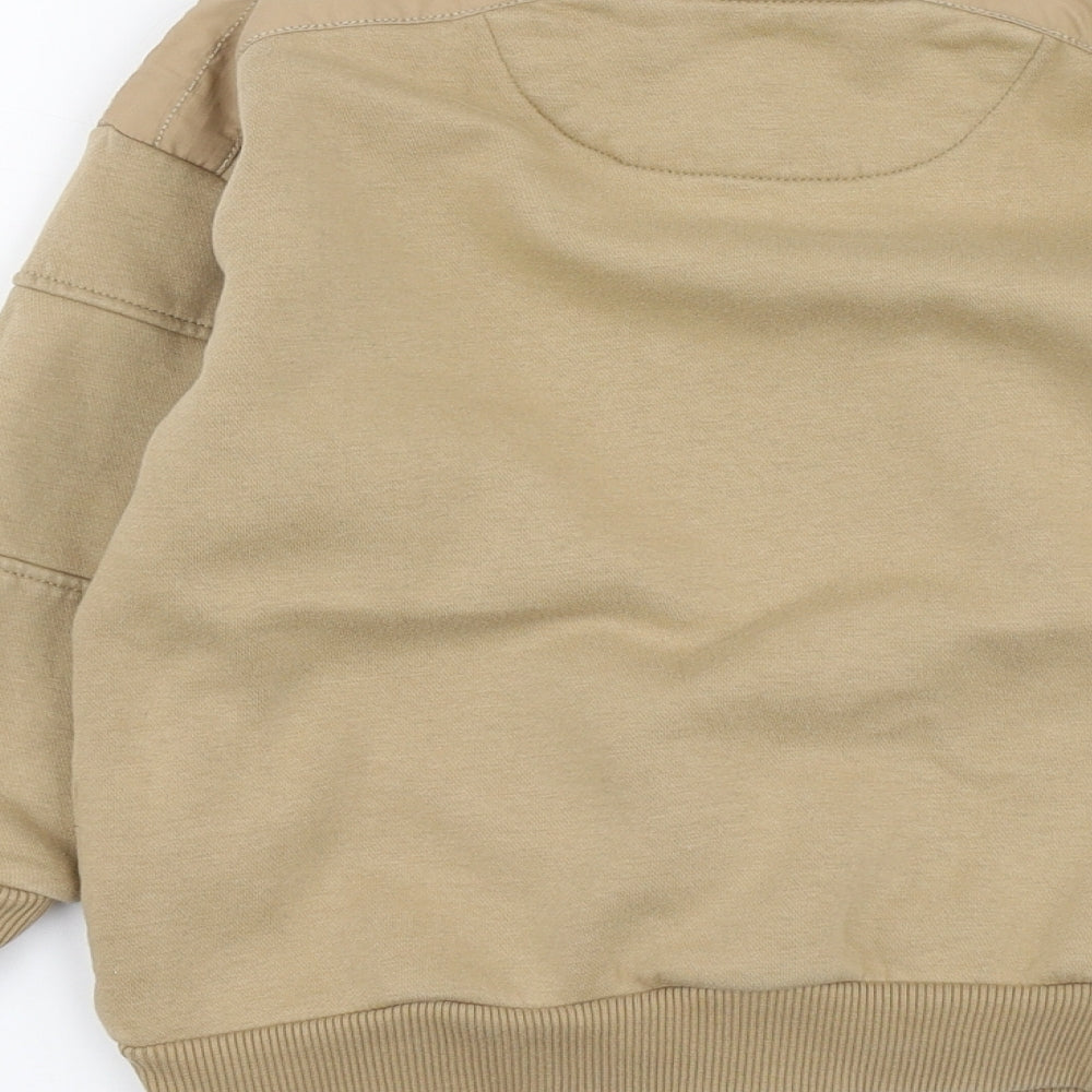 NEXT Boys Beige Cotton Pullover Hoodie Size 7 Years