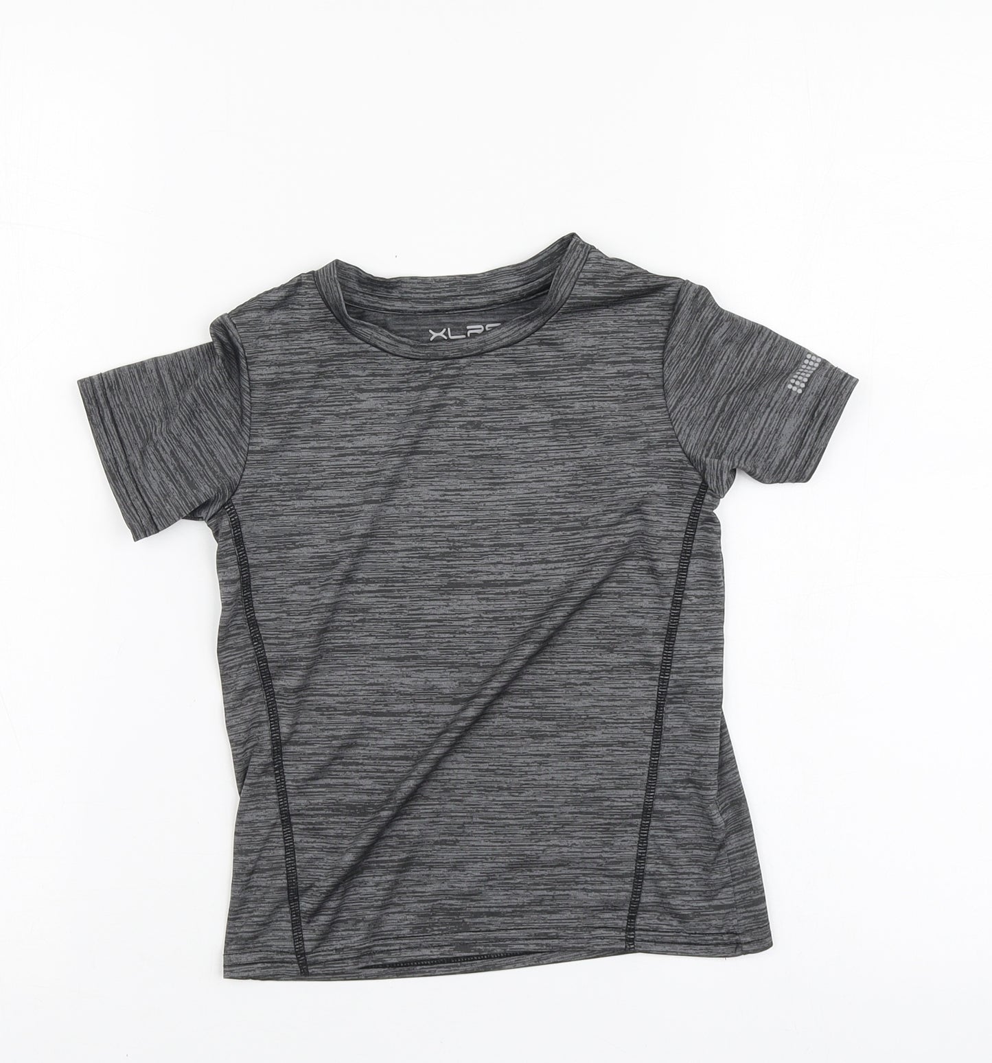 Dunnes Stores Boys Grey Polyester Basic T-Shirt Size 4-5 Years Round Neck