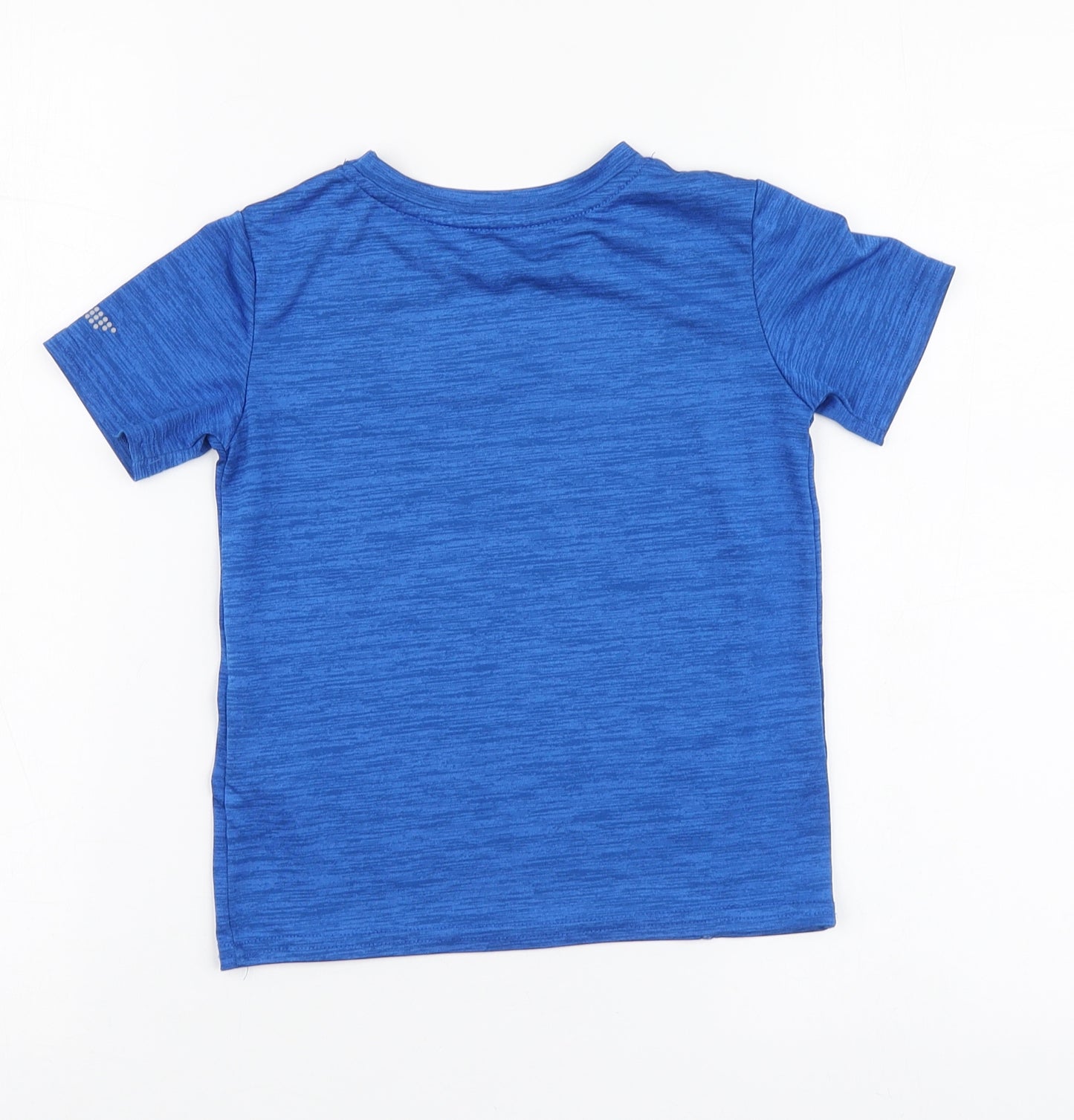 Dunnes Stores Boys Blue Polyester Basic T-Shirt Size 4-5 Years Round Neck