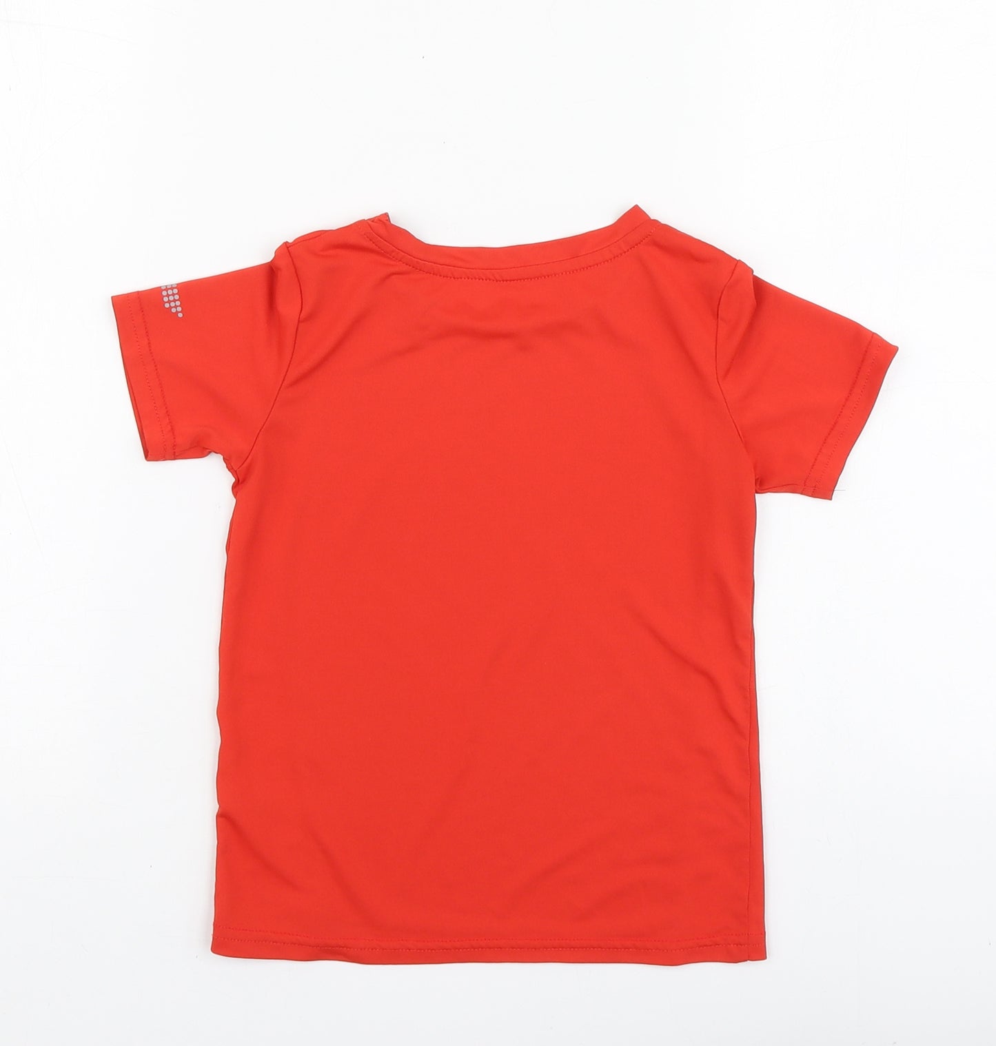 Dunnes Stores Boys Red Polyester Basic T-Shirt Size 4-5 Years Round Neck