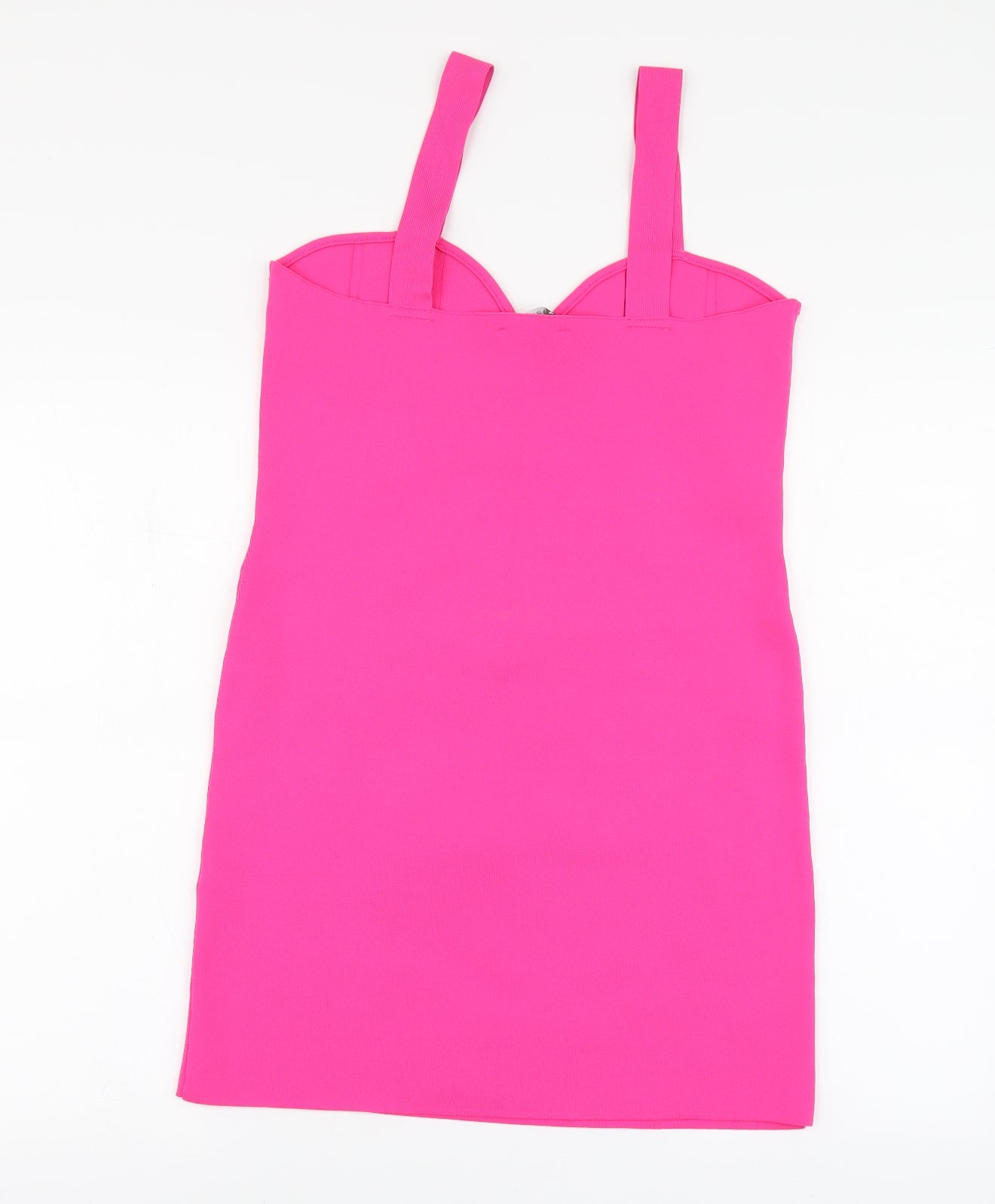 Primark Womens Pink Polyester Mini Size 12 Round Neck