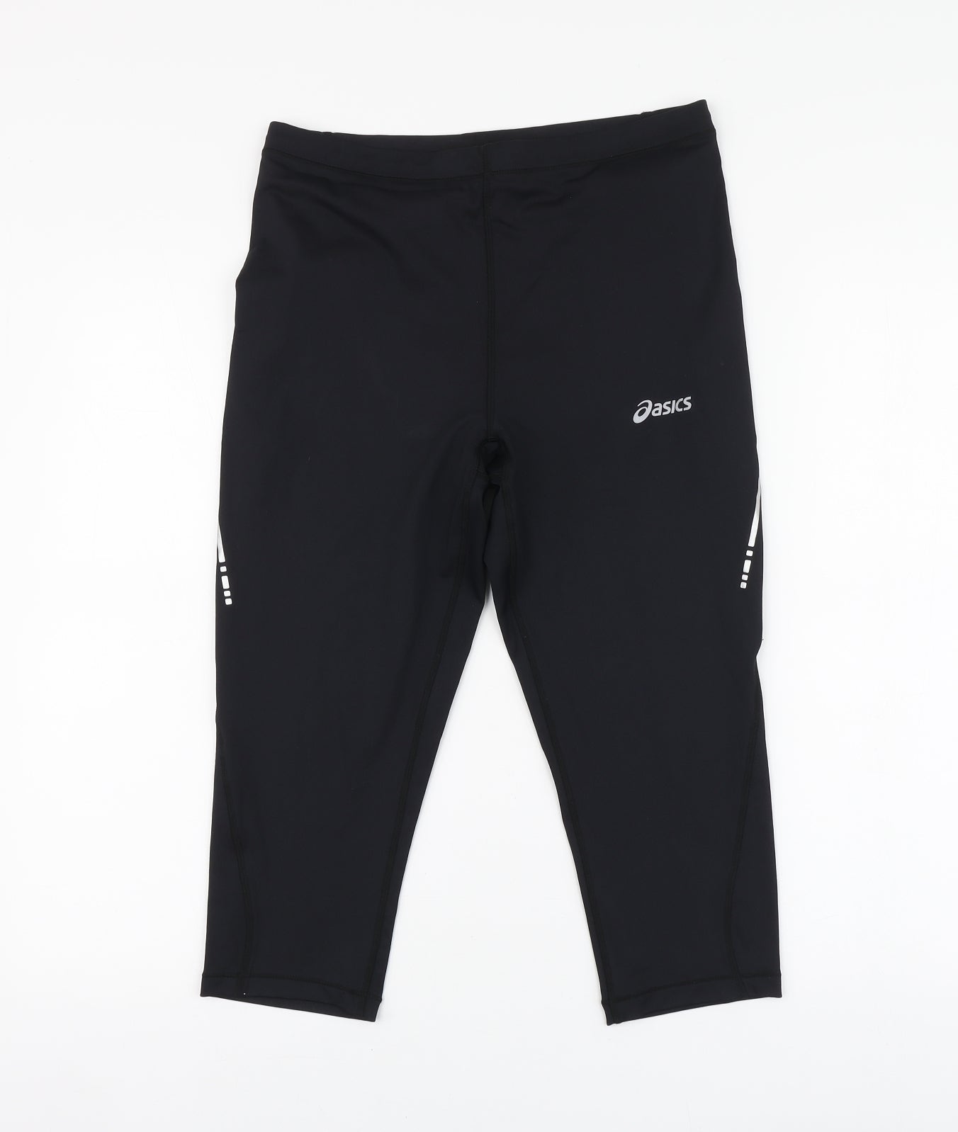 ASICS Womens Black Polyester Jogger Leggings Size L L18 in Regular