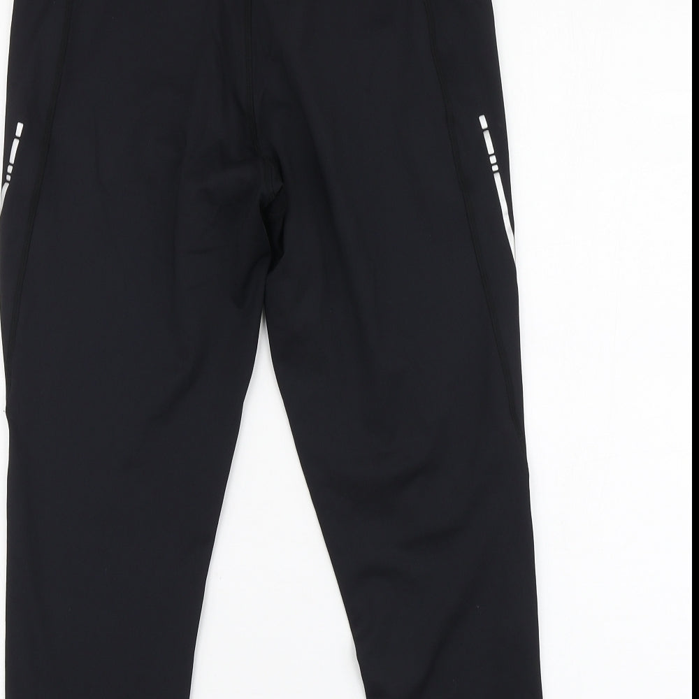 ASICS Womens Black Polyester Jogger Leggings Size L L18 in Regular