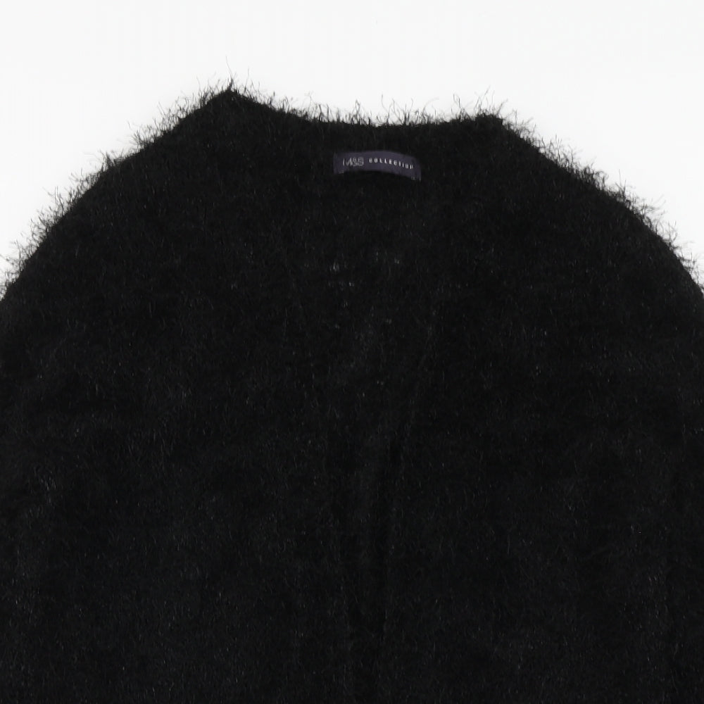 Marks and Spencer Womens Black V-Neck Polyester Cardigan Jumper Size 16