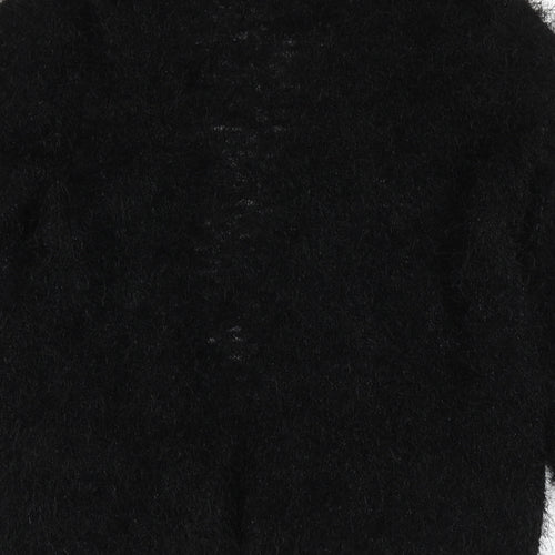 Marks and Spencer Womens Black V-Neck Polyester Cardigan Jumper Size 16