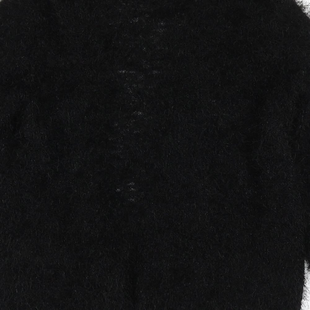 Marks and Spencer Womens Black V-Neck Polyester Cardigan Jumper Size 16
