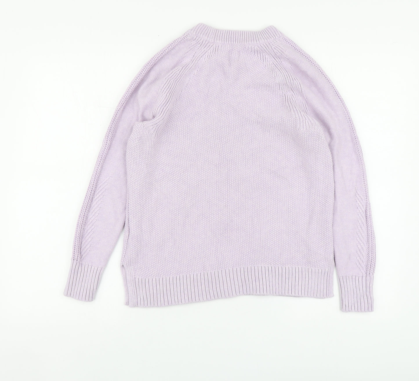 Gap Womens Purple Round Neck Cotton Pullover Jumper Size S