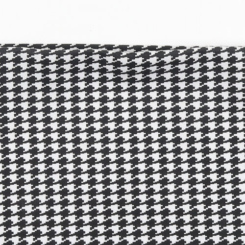 Missguided Womens Black Houndstooth Polyester Mini Skirt Size 6
