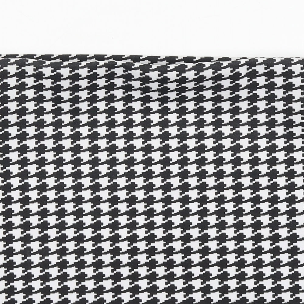 Missguided Womens Black Houndstooth Polyester Mini Skirt Size 6