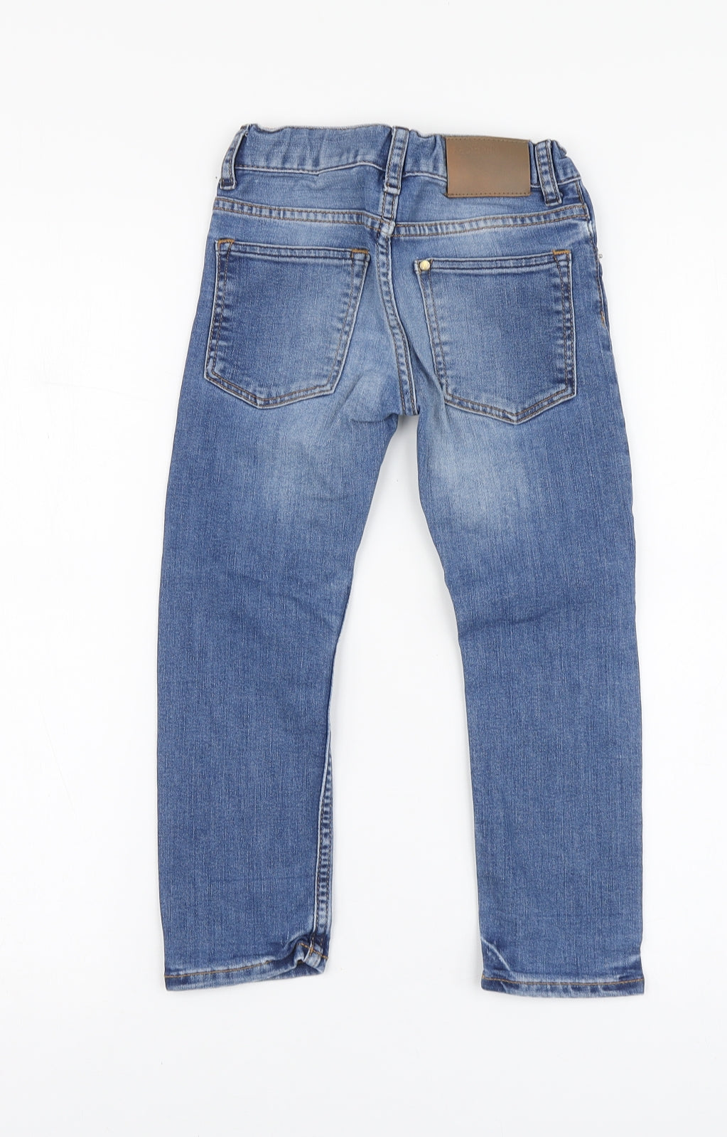 H&M Boys Blue Cotton Skinny Jeans Size 3-4 Years Regular
