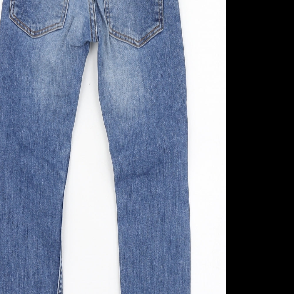 H&M Boys Blue Cotton Skinny Jeans Size 3-4 Years Regular