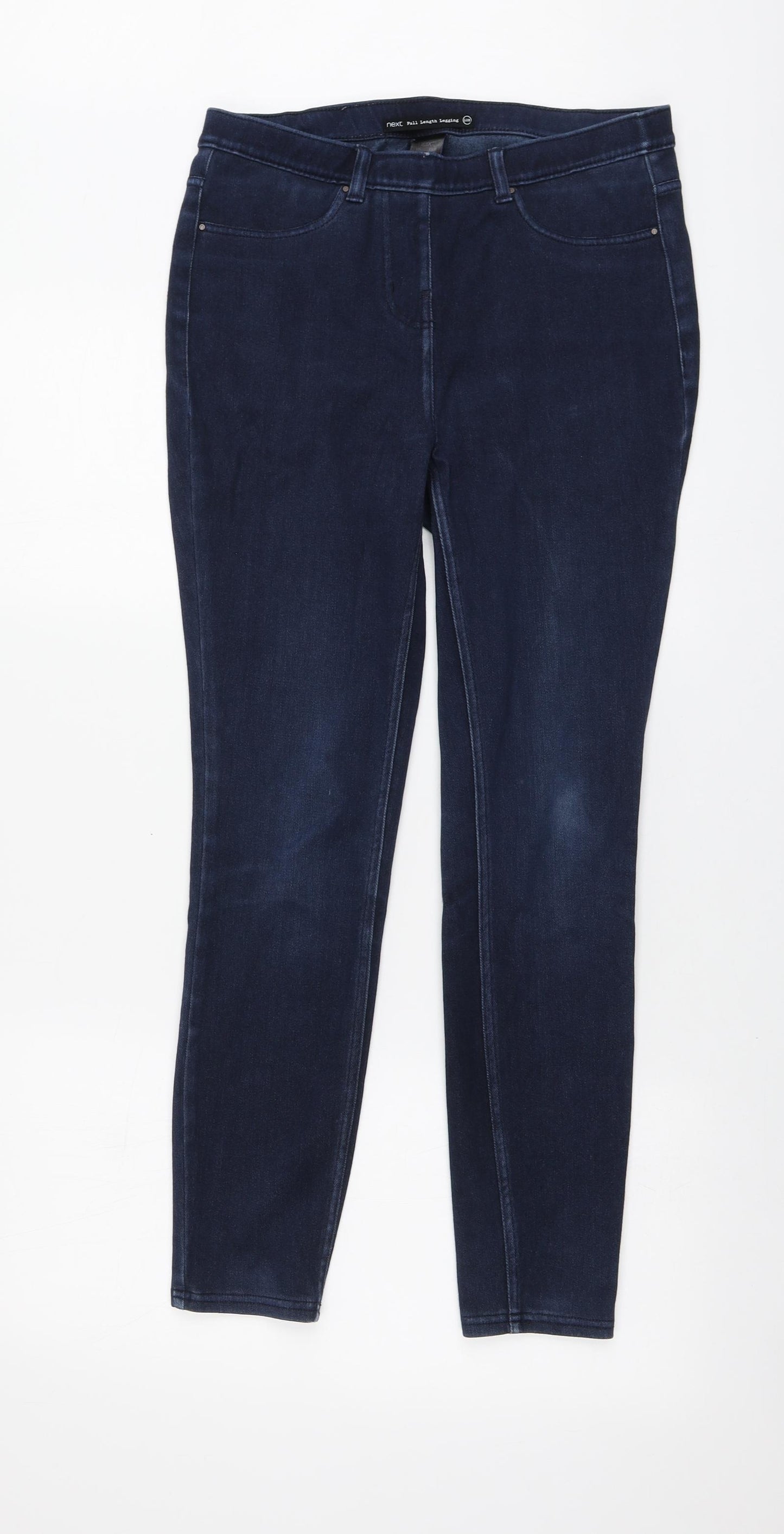 NEXT Womens Blue Cotton Jegging Leggings Size 10 L27 in
