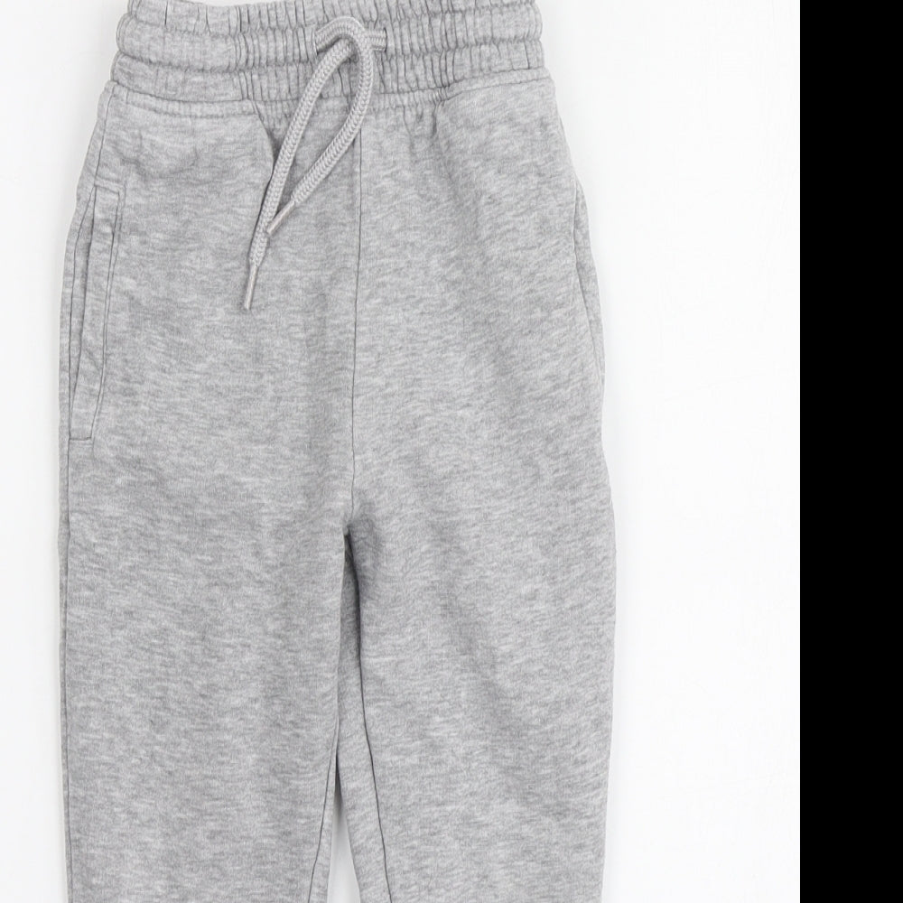 NEXT Boys Grey Cotton Jogger Trousers Size 5 Years Regular