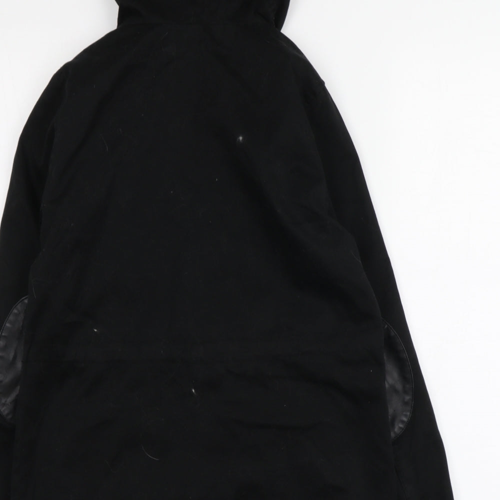 Topshop Womens Black Parka Jacket Size 8