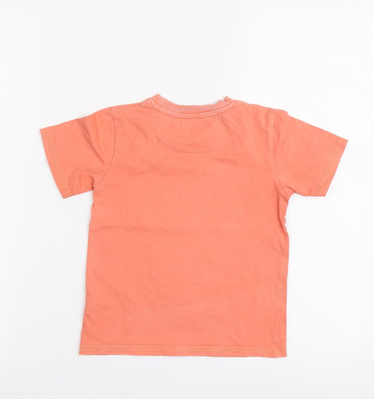 Blue Zoo Boys Orange Geometric Cotton Basic T-Shirt Size 2-3 Years Round Neck