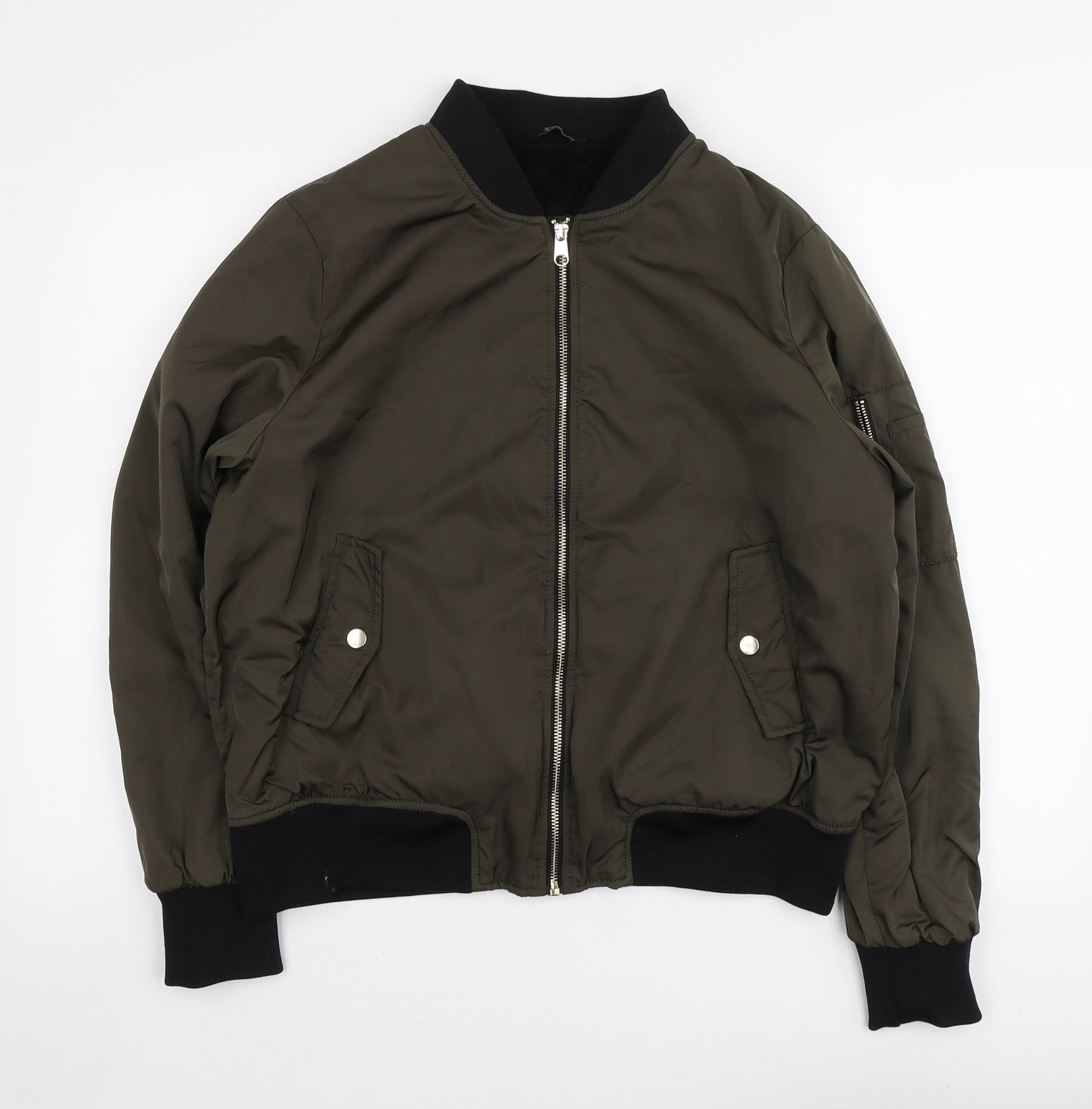 F&F Womens Green Bomber Jacket Jacket Size 16
