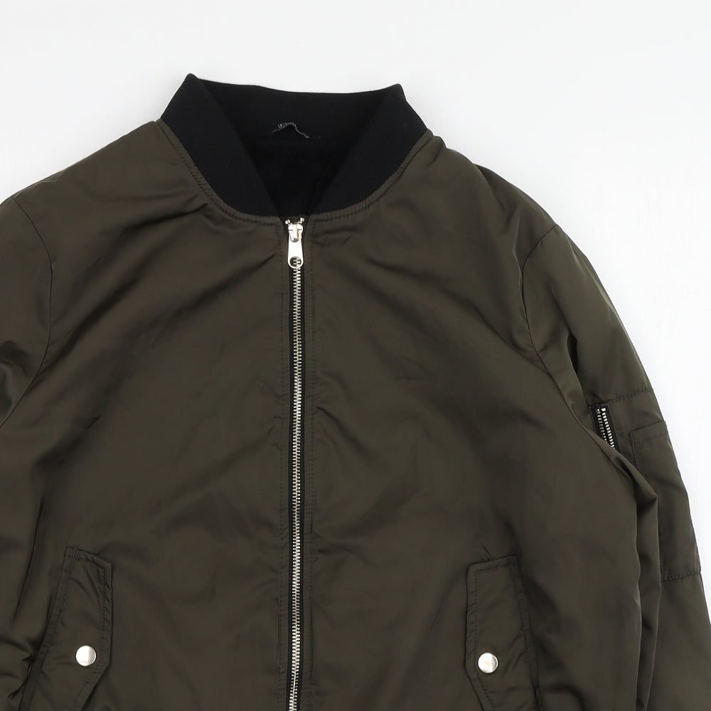 F&F Womens Green Bomber Jacket Jacket Size 16