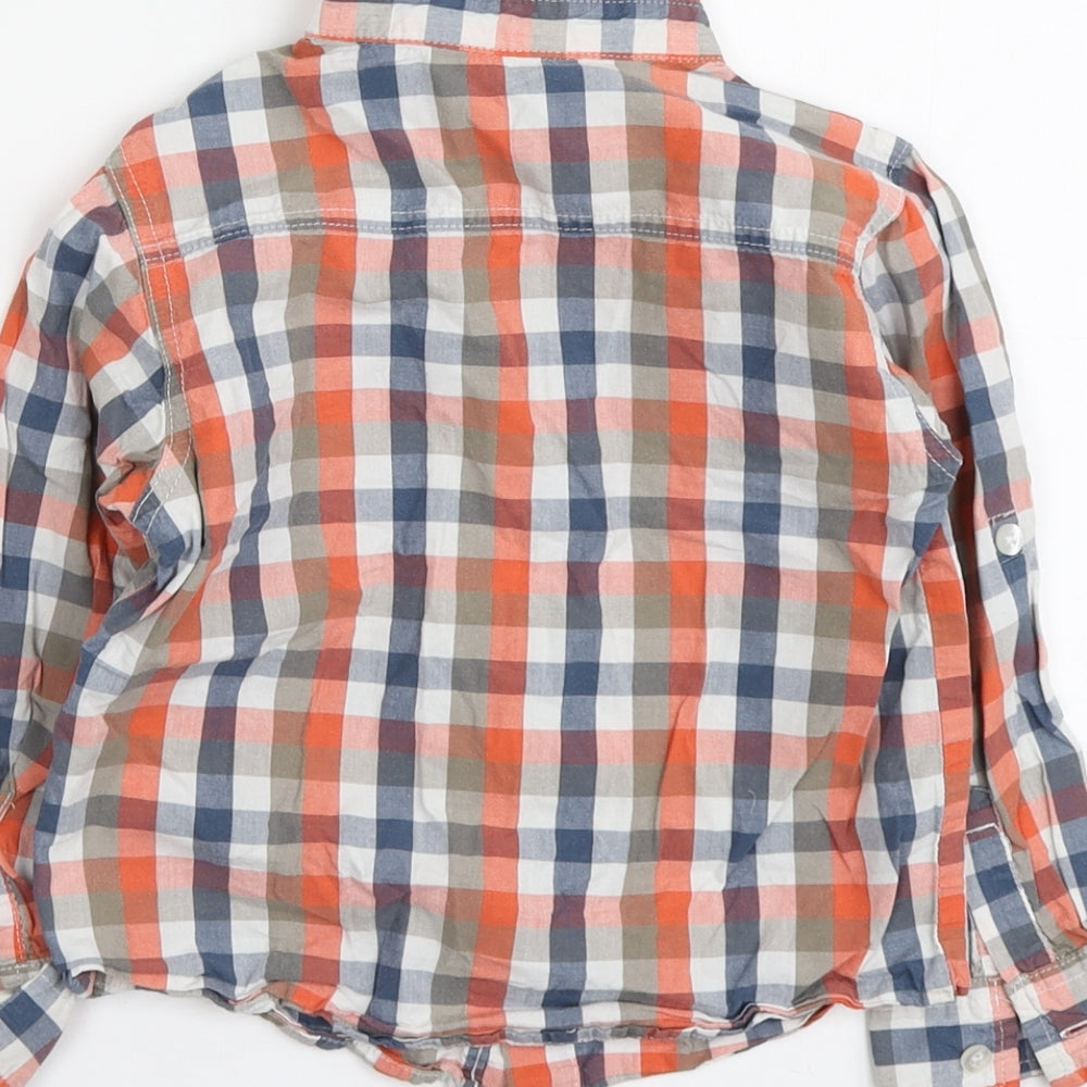 George Boys Multicoloured Check Cotton Basic Button-Up Size 3-4 Years Collared