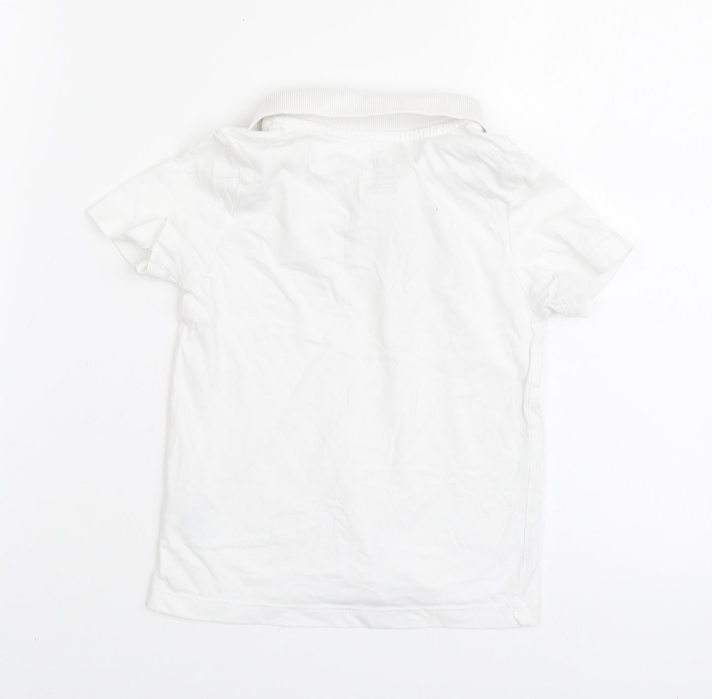 H&M Boys White Cotton Basic Polo Size 2-3 Years Collared