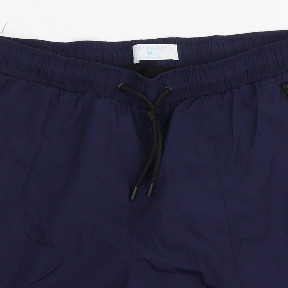 Primark Mens Blue Polyester Sweat Shorts Size M L10 in Regular - Swimming shorts