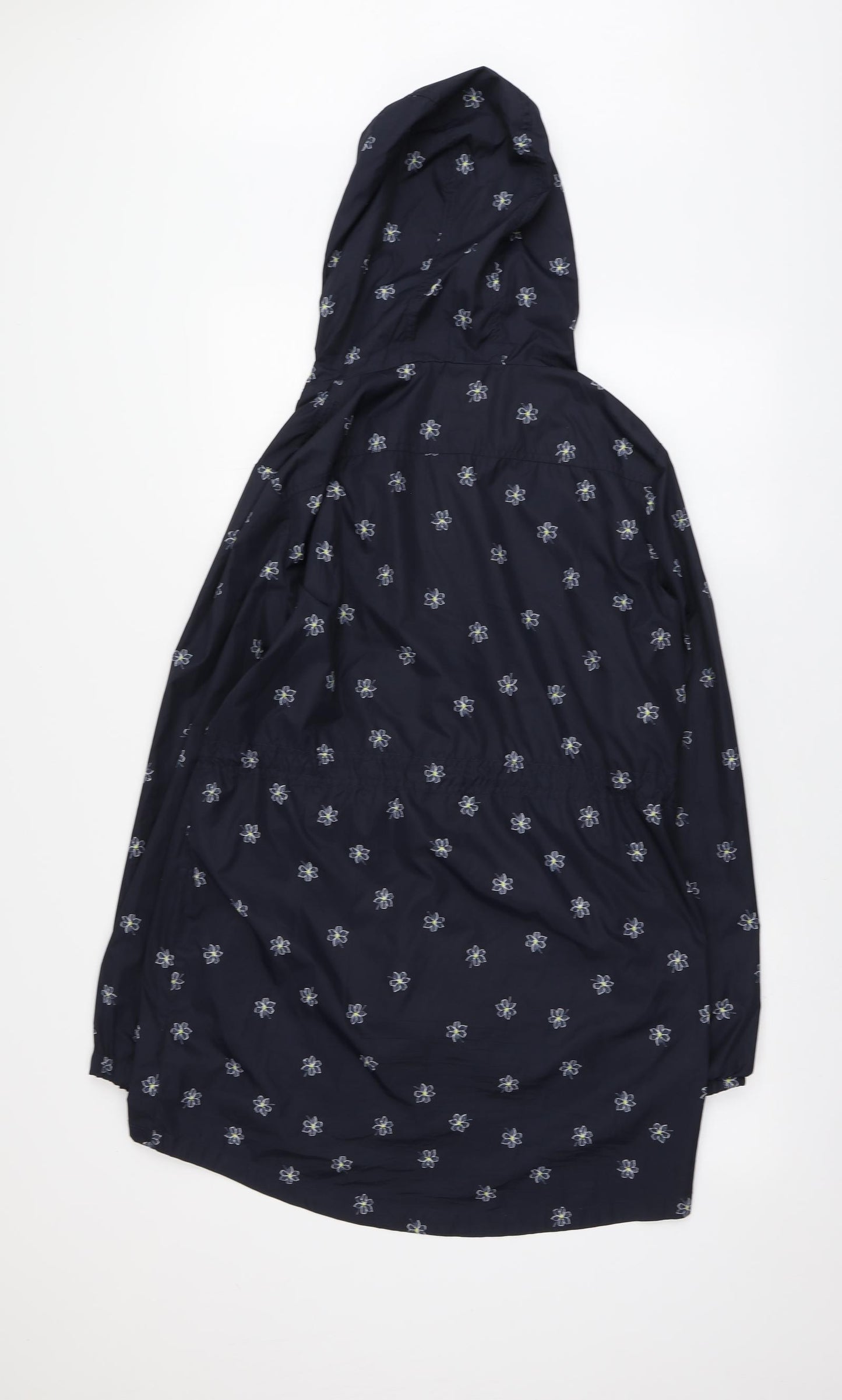 Papaya Womens Blue Geometric Rain Coat Jacket Size M