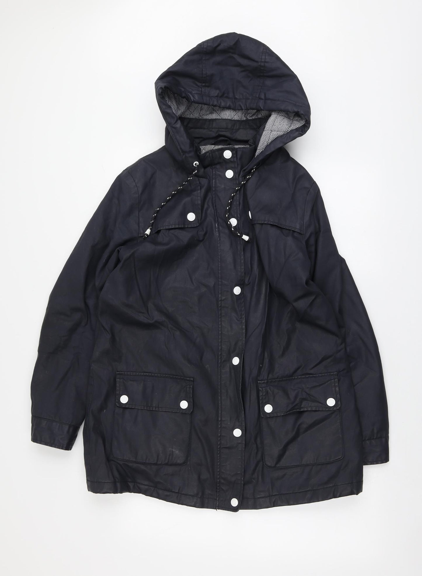 F&F Womens Blue Rain Coat Jacket Size 12