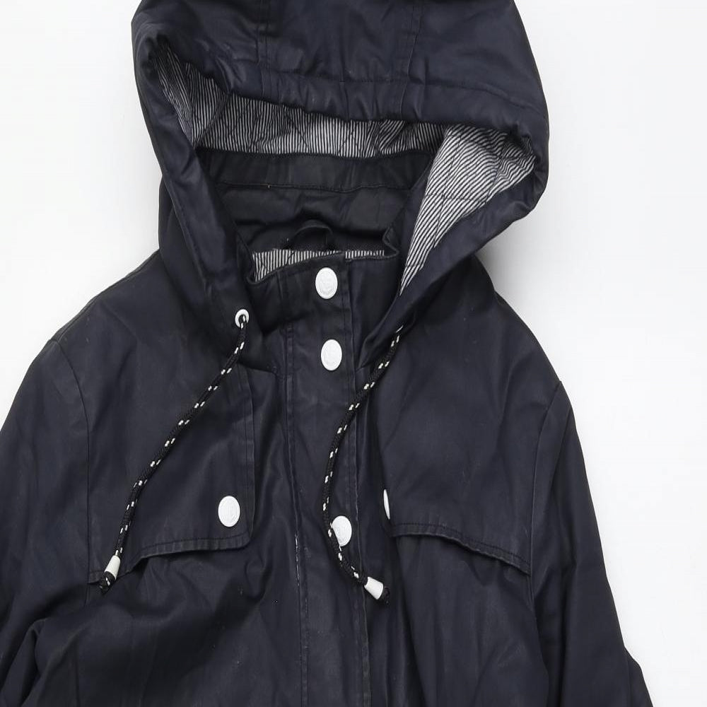 F&F Womens Blue Rain Coat Jacket Size 12
