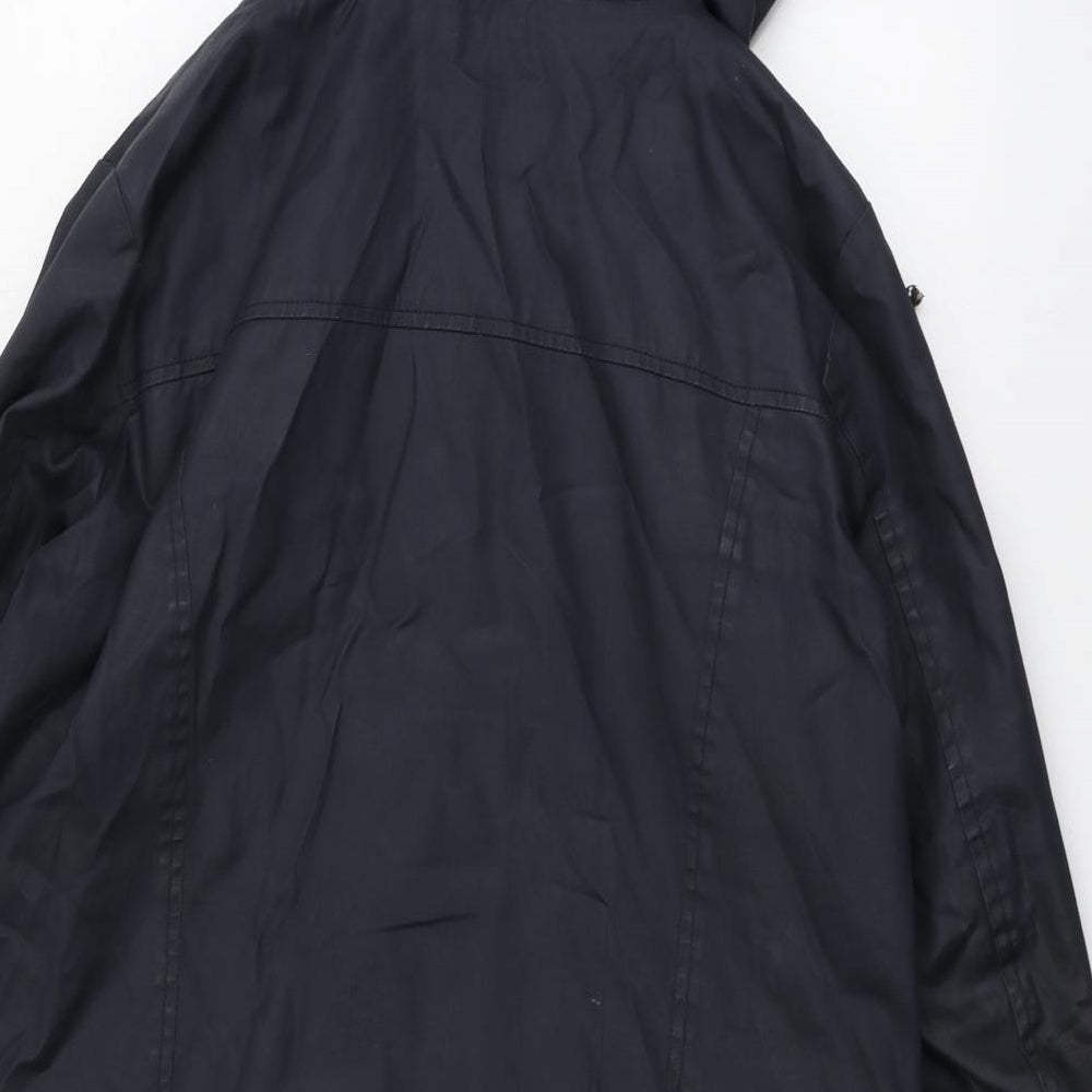 F&F Womens Blue Rain Coat Jacket Size 12