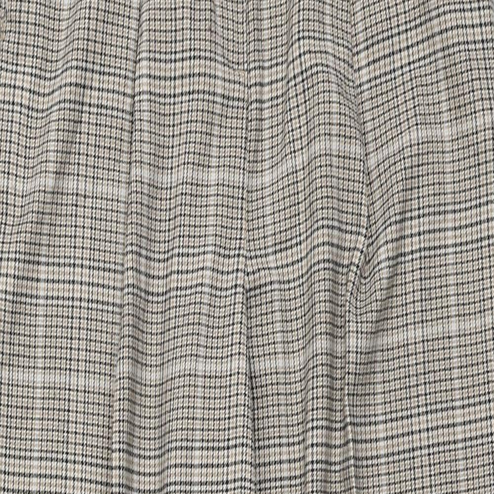 New Look Womens Beige Houndstooth Polyester Chino Trousers Size 10 L26 in Regular