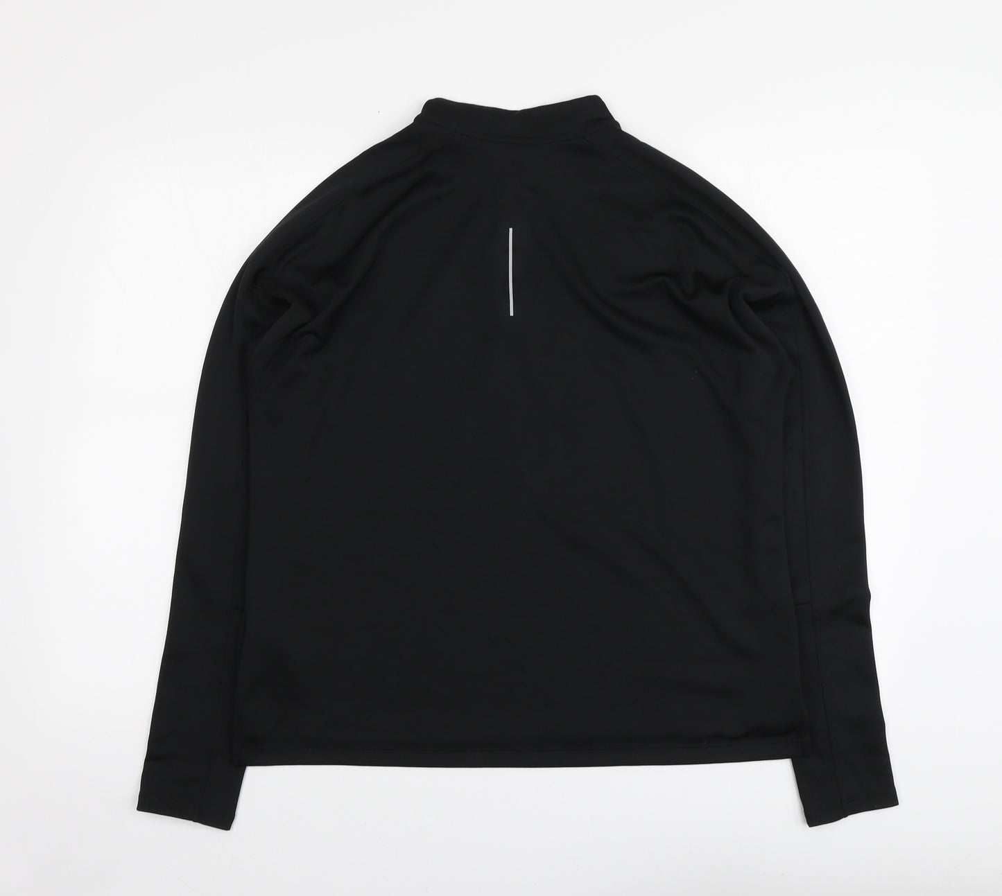Nike Mens Black Polyester Basic T-Shirt Size L High Neck