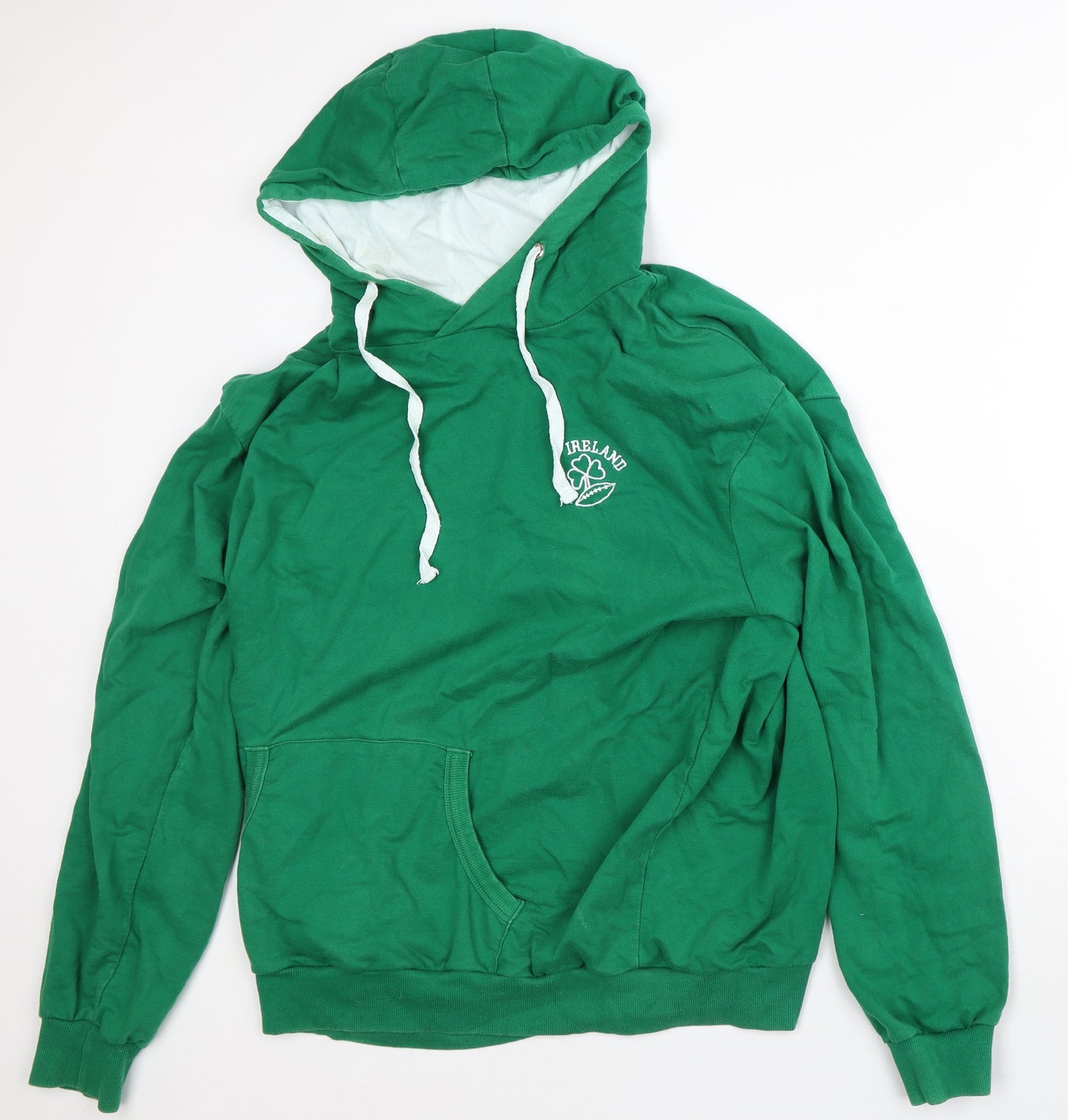 Cargoquay Mens Green Cotton Pullover Hoodie Size XL - Ireland