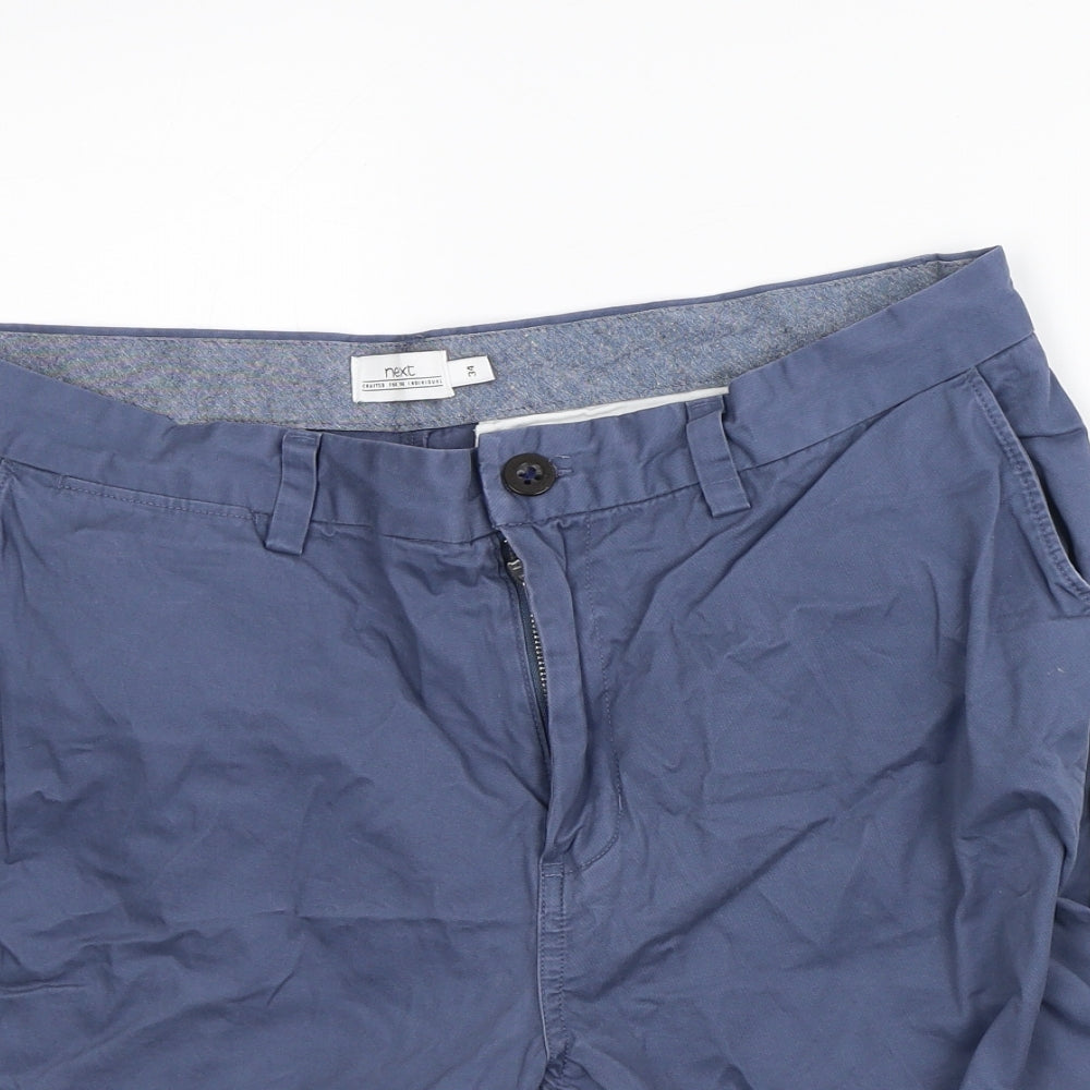 NEXT Mens Blue Cotton Bermuda Shorts Size 34 in L9 in Regular