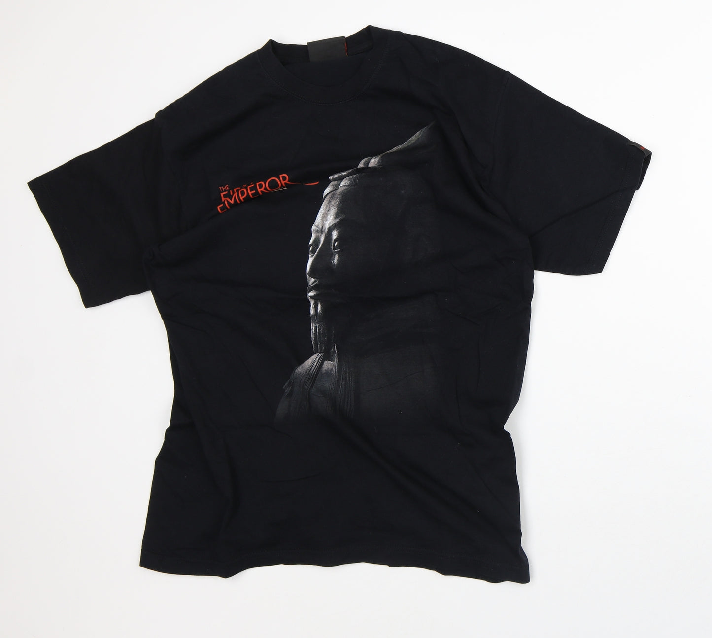 The First Emporer Mens Black Polyester T-Shirt Size M Crew Neck - China Terracotta Army