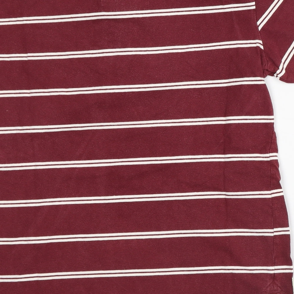 Tokyo Laundry Mens Red Striped Cotton Polo Size S Collared