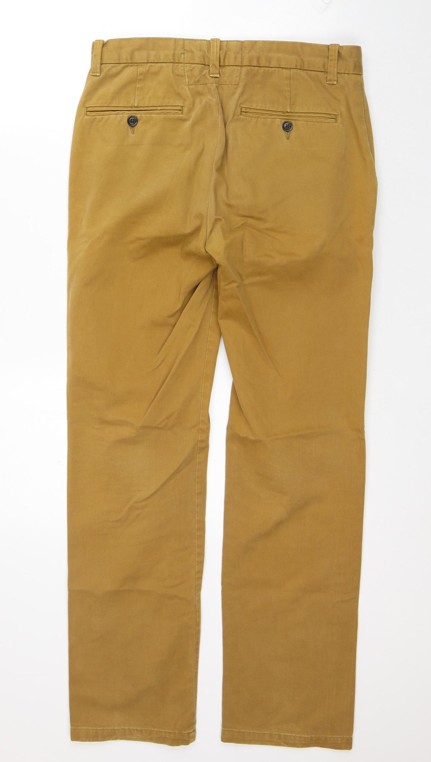 Jack Wills Mens Brown Cotton Straight Jeans Size 30 in L31 in Regular