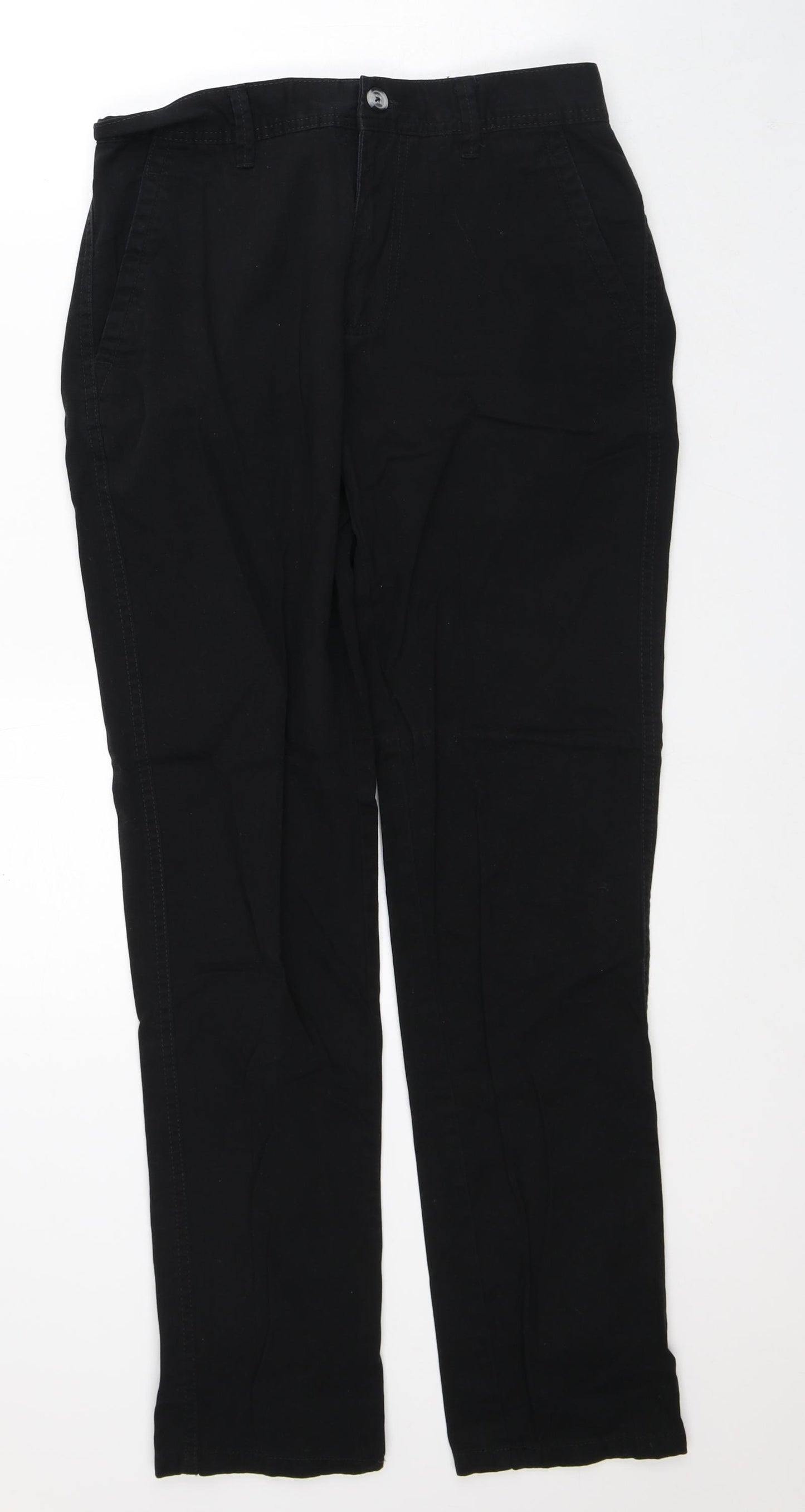 Denim & Co. Mens Black Cotton Straight Jeans Size 30 in L32 in Regular