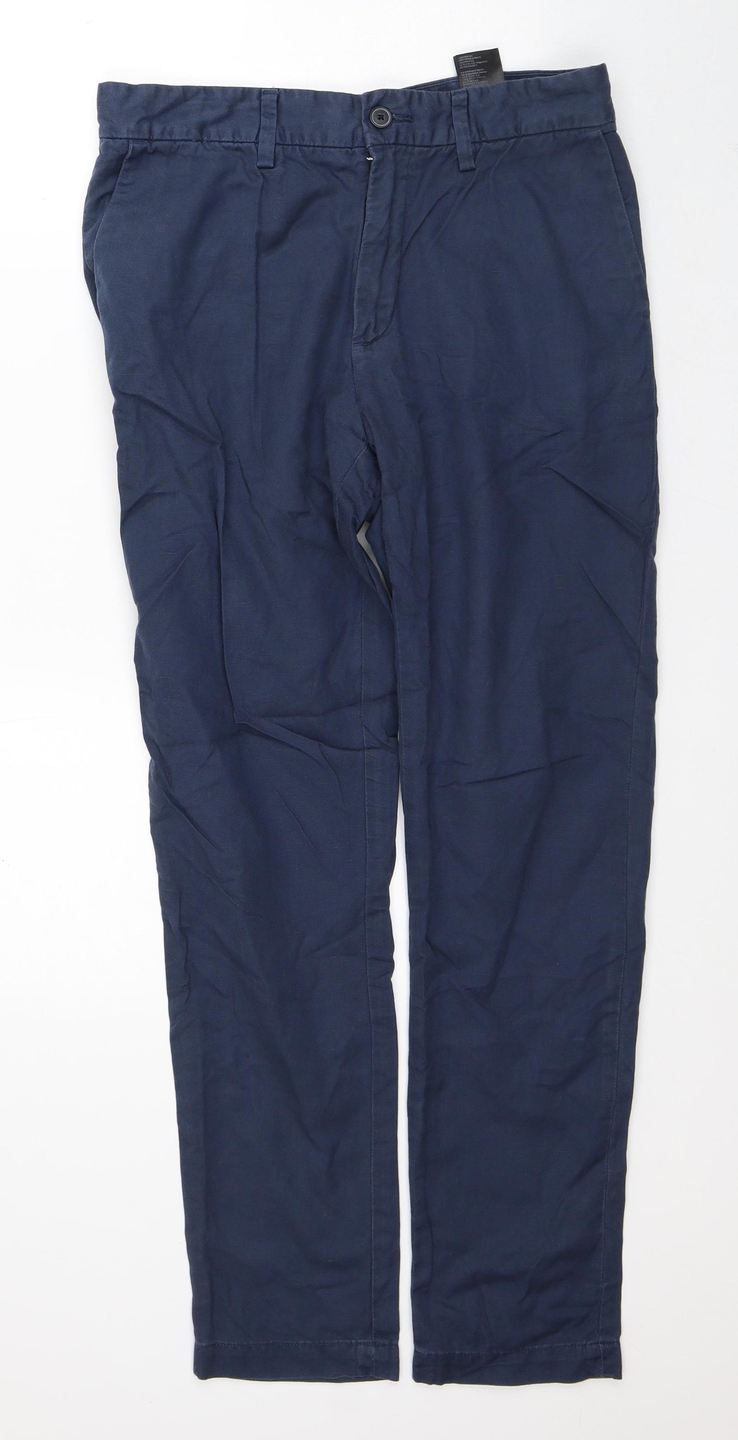 H&M Mens Blue Cotton Tapered Jeans Size 30 in L30 in Regular
