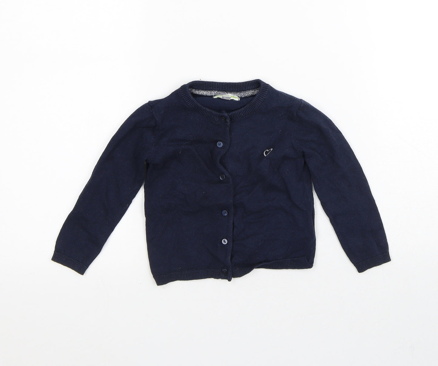 Vertbaudet Baby Blue Cotton Cardigan Jumper Size 12-18 Months