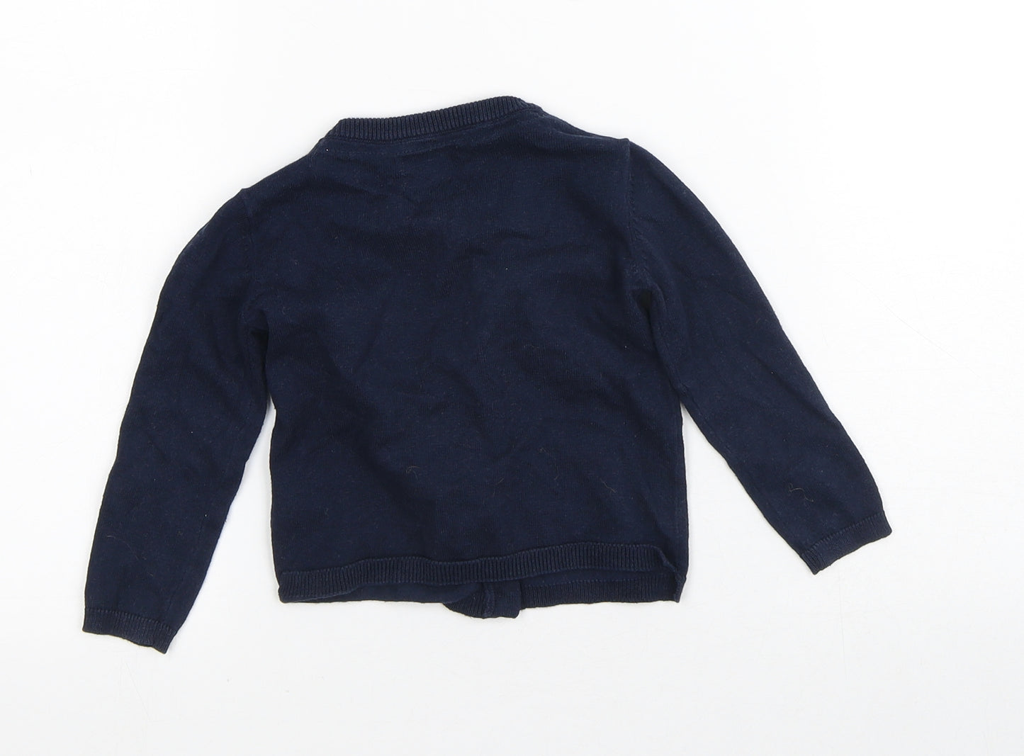 Vertbaudet Baby Blue Cotton Cardigan Jumper Size 12-18 Months