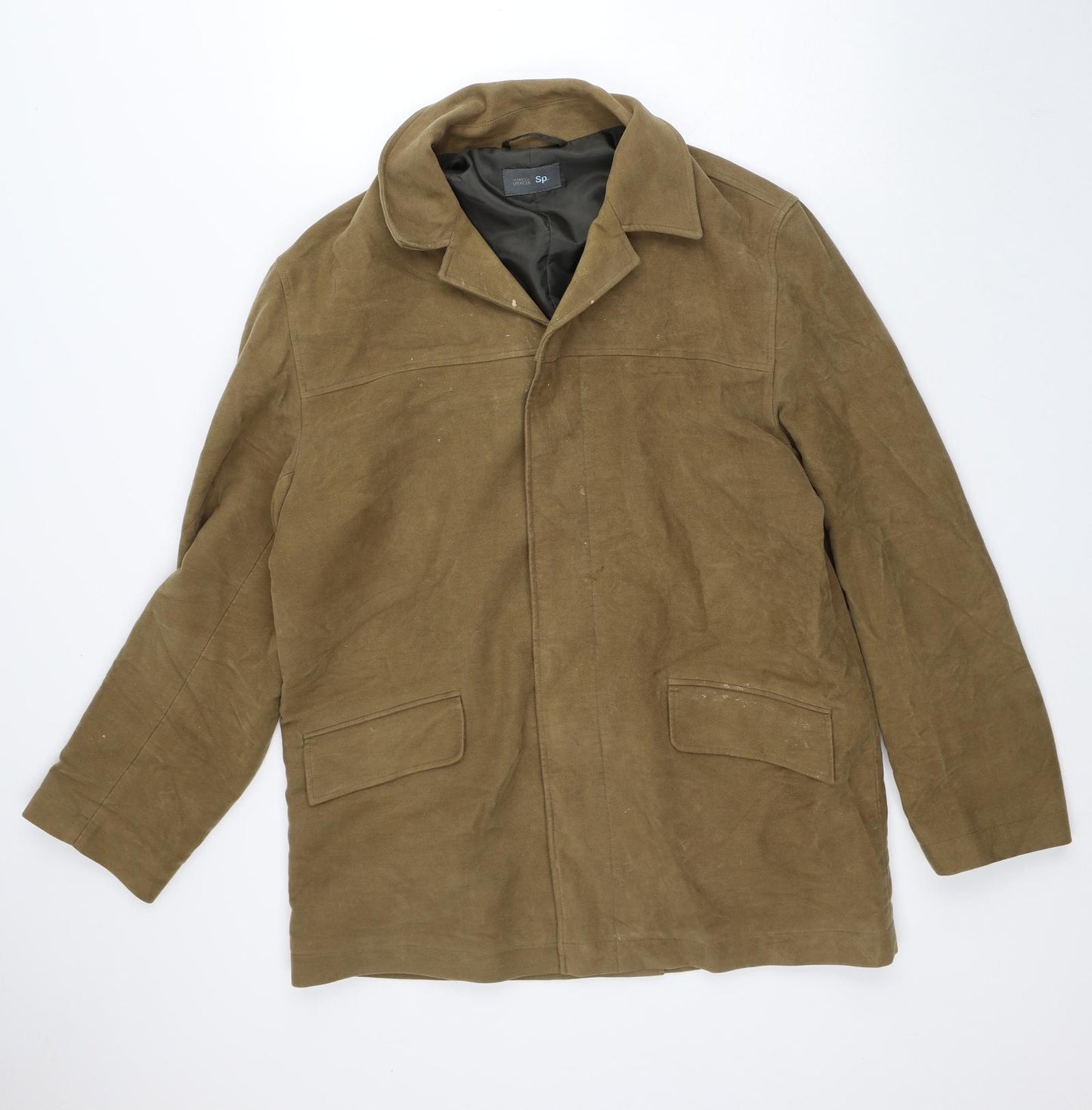 Marks and Spencer Mens Brown Overcoat Coat Size M