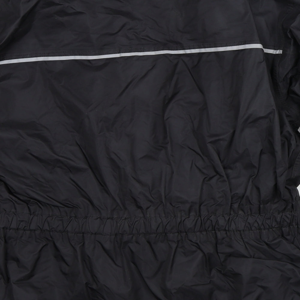 Spada Mens Black Striped Motorcycle Jacket Coat Size L