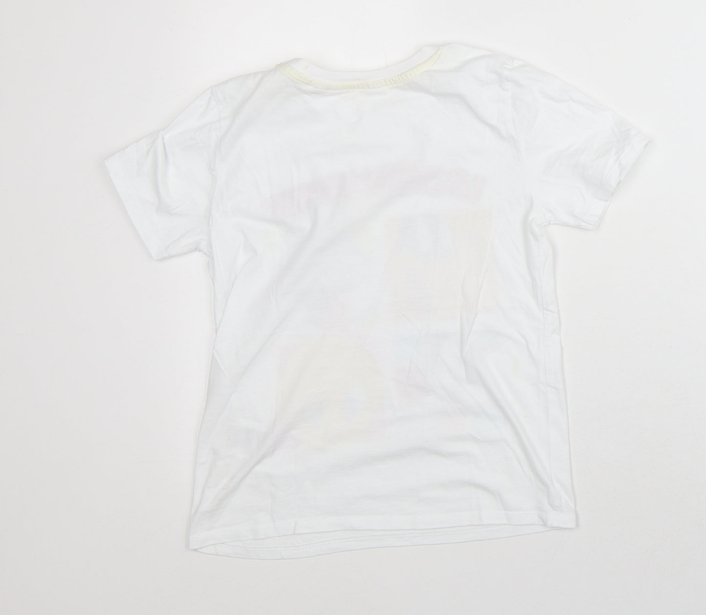 Warner Bros. Interactive Entertainment Boys White Cotton Basic T-Shirt Size 8-9 Years Crew Neck - Looney Tunes