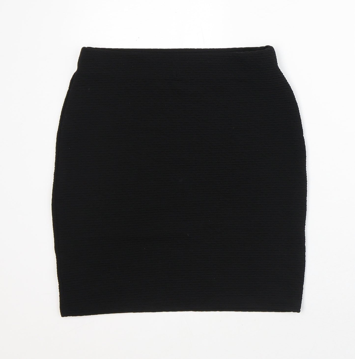 New Look Womens Black Polyester Straight & Pencil Skirt Size 8