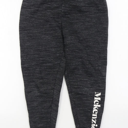 McKenzie Boys Black Cotton Jogger Trousers Size 11-12 Years Regular Tie