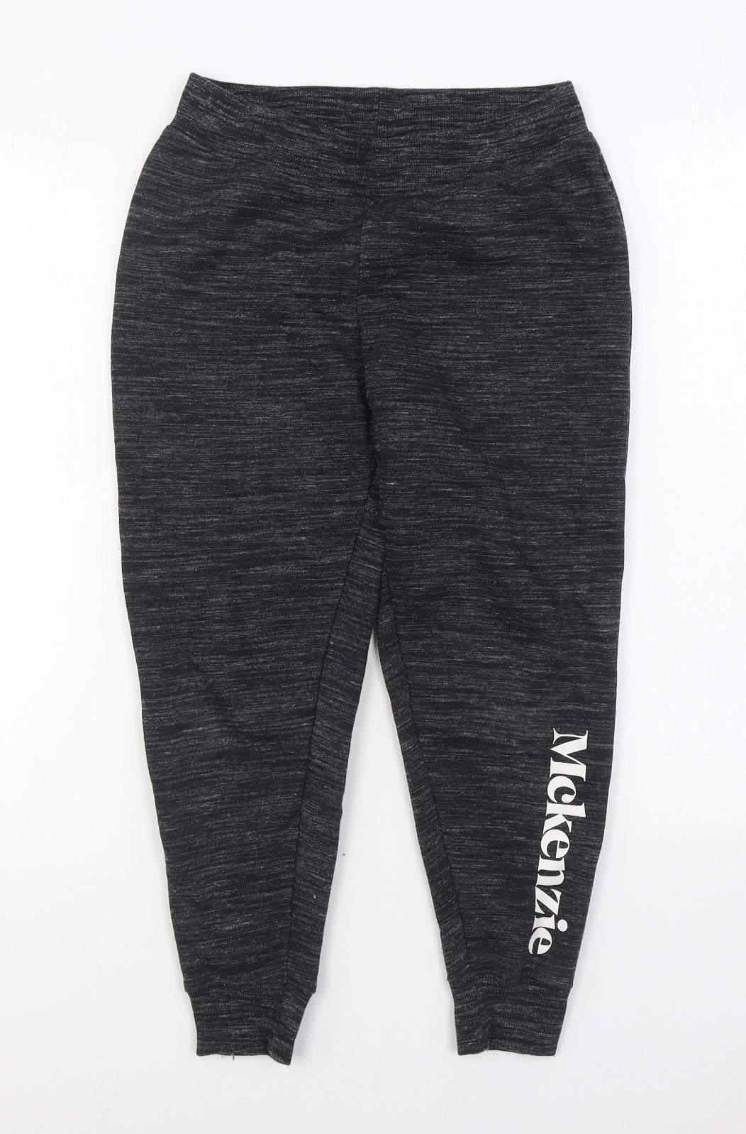 McKenzie Boys Black Cotton Jogger Trousers Size 11-12 Years Regular Tie