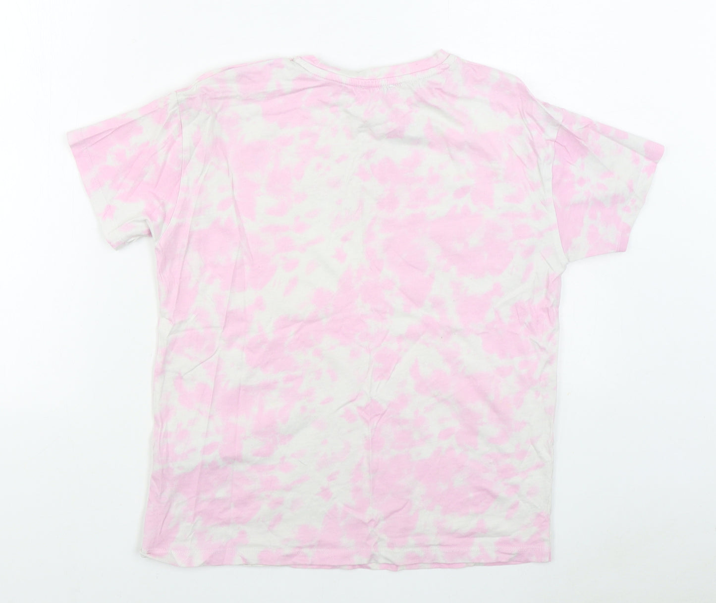 Primark Girls Pink 100% Cotton Basic T-Shirt Size 9-10 Years Round Neck Pullover