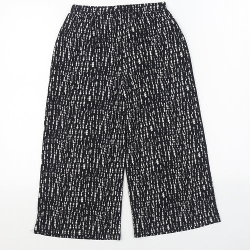 F&F Girls Black Herringbone Cotton Jogger Trousers Size 10-11 Years Regular