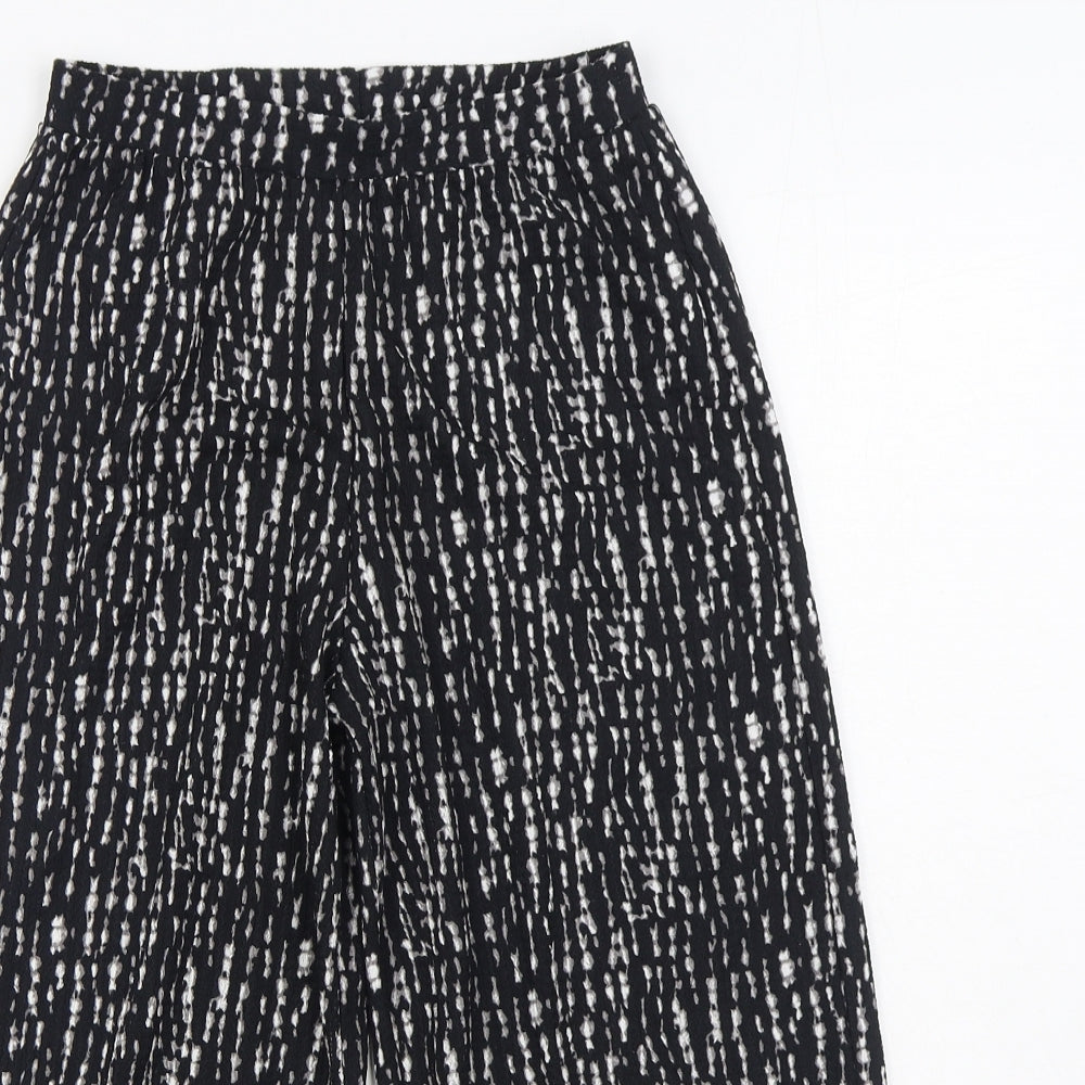 F&F Girls Black Herringbone Cotton Jogger Trousers Size 10-11 Years Regular