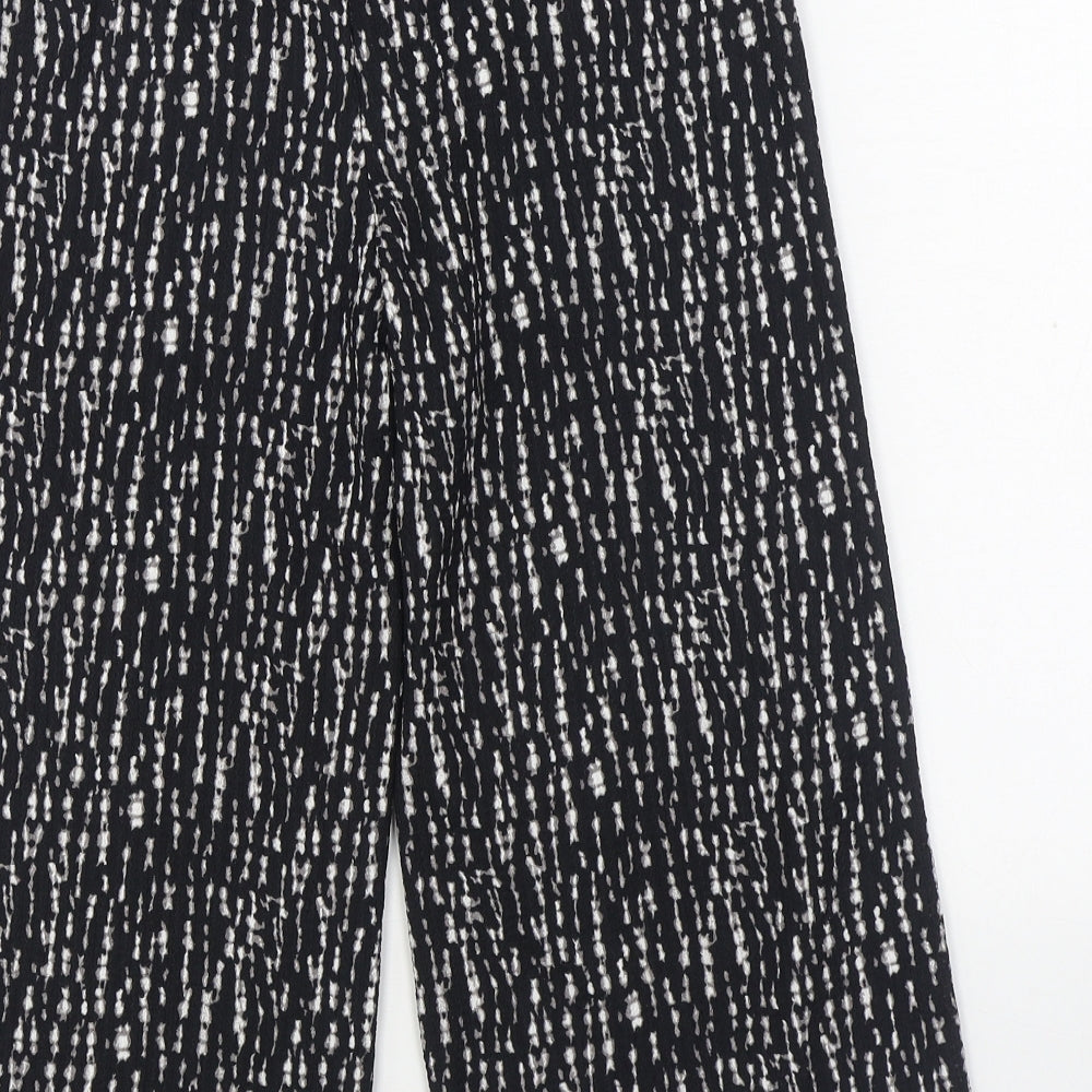 F&F Girls Black Herringbone Cotton Jogger Trousers Size 10-11 Years Regular
